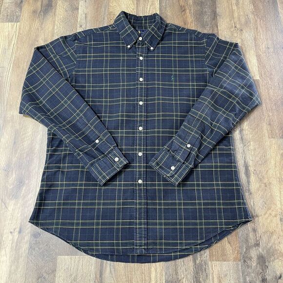 Lauren Ralph Lauren Other - Ralph Lauren Shirt Mens Large Blue Yellow Plaid Button Up Long Sleeve Casual